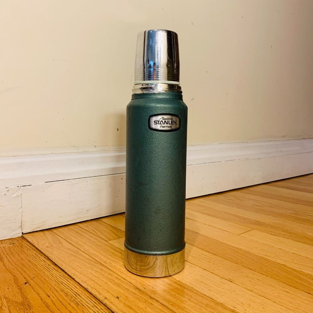 Stanley Aladdin Green Vacuum Bottle Thermos Vintage Made in USA